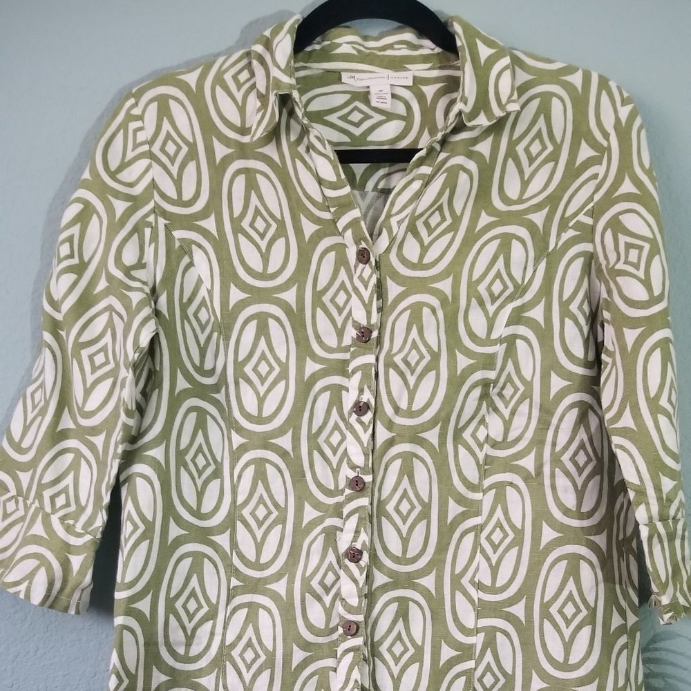 Retro 3/4 sleeve Button Down